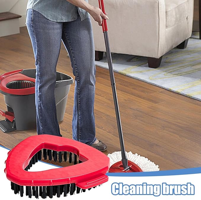 Spin Mop Replacement Head Base Scrub Brush Floor Scrub Brush | Triangle Floor Scrubber Mop Replace Head Base,Microfiber Spin Mop,Floor Scrubber,Hard Bristle Cleaning Brush for Kitchen,Tile,Hard Floor