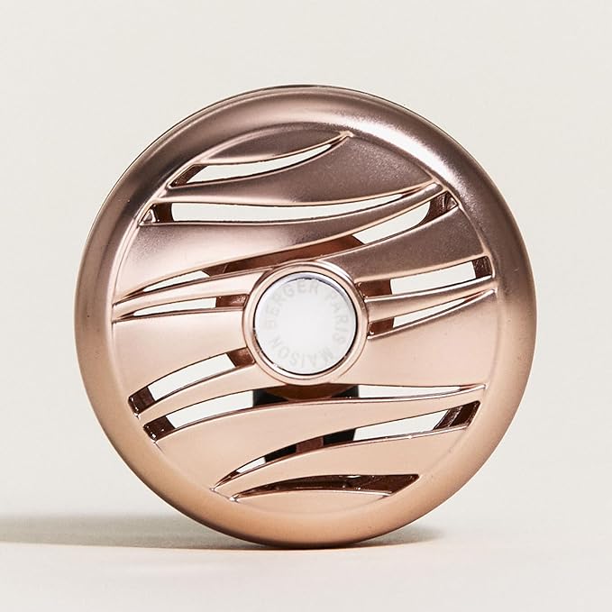 MAISON BERGER Luxury Car Air Freshener Vent Clip – Refillable Scent Diffuser for Car Vents, French-Made, Adjustable Fragrance (No Pods/Refills Included, 1.75” Diameter) - Pink Copper
