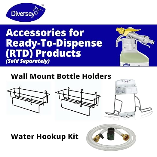 Diversey 5549254 Alpha-HP Multi-Surface Disinfectant Cleaner, Bactericidal & Virucidal Hydrogen Peroxide with Citrus Scent, Ready-to-Dispense (RTD) Concentrate, 1.5-Liter (Pack of 2)