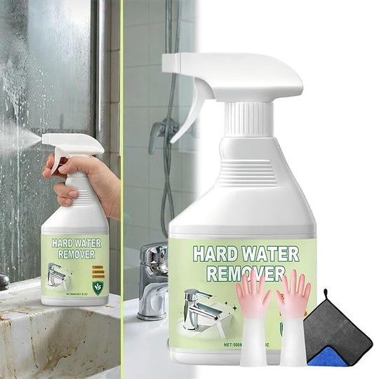 Hard Water Stain Remover, Shower Glass Cleaner Soap Scum Remove, Limescale and soap scumr, Reduces Buildup, Calcium, Shower Cleaner for Shower, Glass, Toilet, Tub, Sink