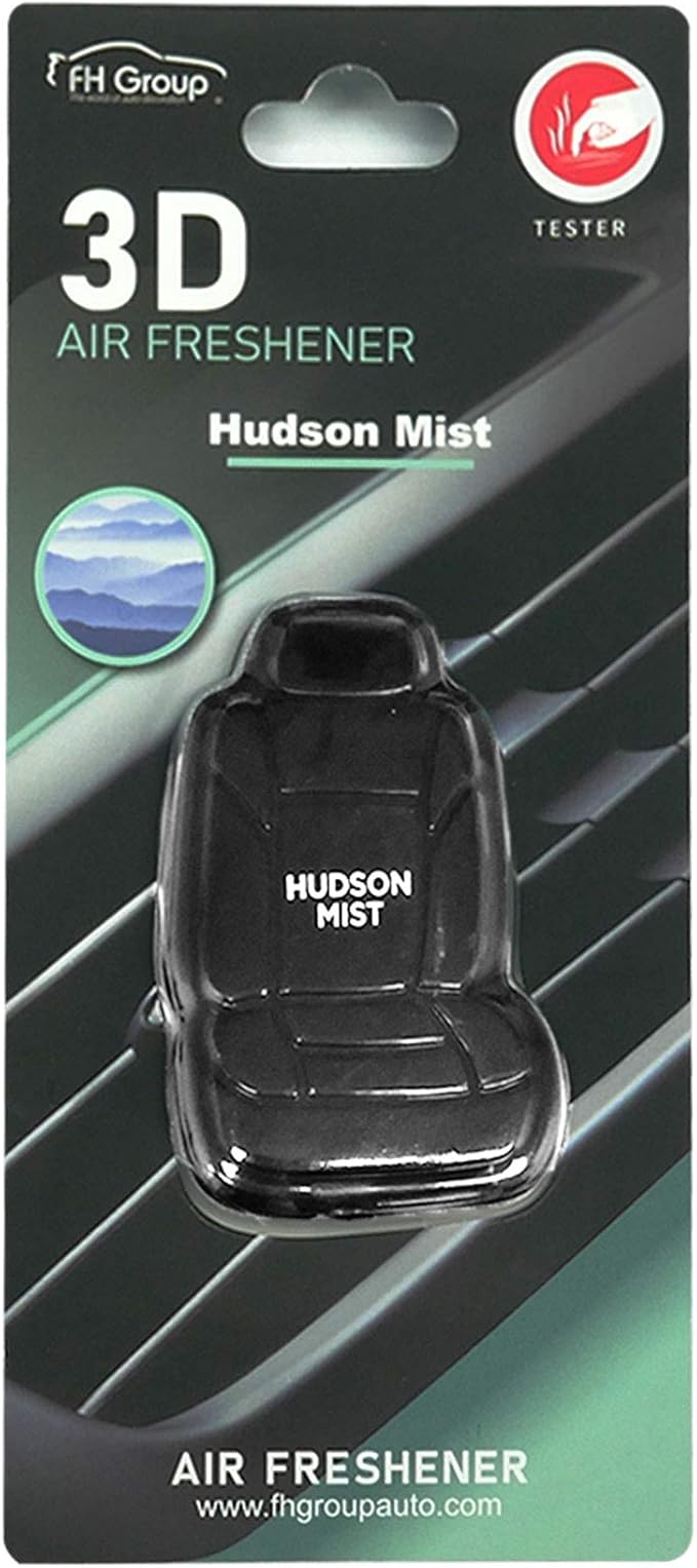 FH Group Air Freshener Vent Clips, Mini Car Seat Covers Design, (Hudson Mist Scent)-8PK