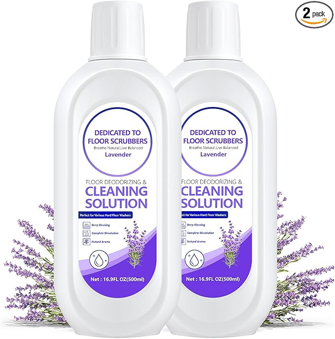 Multi-Surface Floor Cleaning Solution Compatible with Tineco iFLOOR 2/3/5 & FLOOR ONE S3/S5/S6/S7 PRO, Low Foam Floor Cleaner for All Cordless Wet/Dry Vacuum & Robot Vacuums Mop (2 Bottle, Lavender)