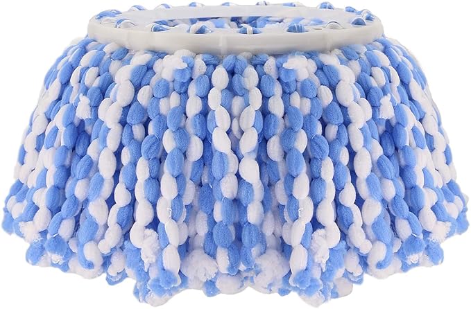 3 Pack 360° Spin Magic Mop Replacement Head, Round Shape Standard Size Microfiber Mop Head Refills for Hurrica Mopnado EGOFLEX Hapinnex Casabella and Other Brands