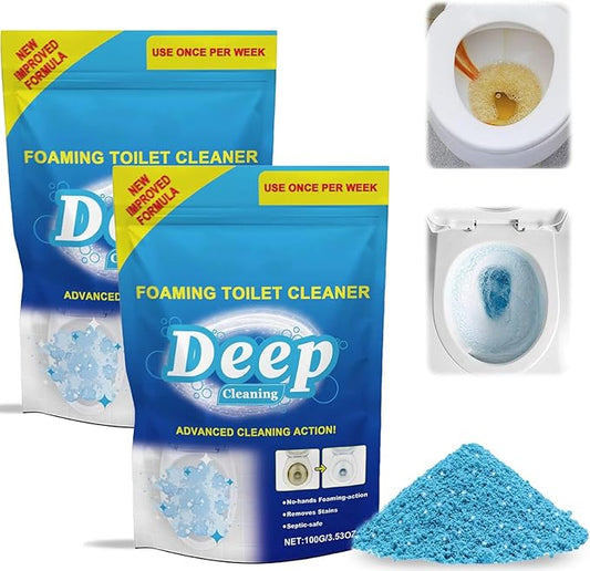 Splash Toilet Cleaner, 2024 Upgrade Splash Toilet Cleaner, Foaming Toilet Cleaner, Self Activating Powder for Bathroom Toilet Bowl (1, 2PC)
