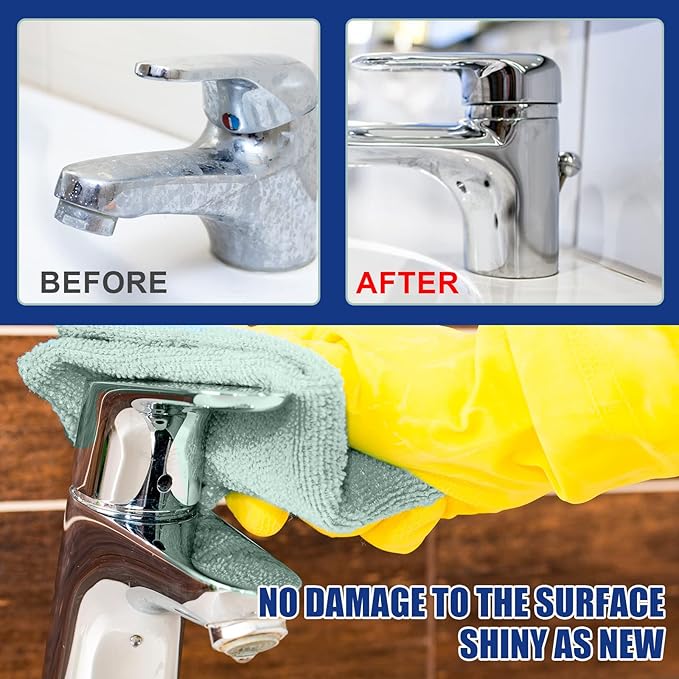 Gefanly Bathroom Cleaner,Non Toxic,Effectively Removes Soap Stains,Scale,Multi-Purpose Bathroom Descaler Foam Cleaner for Showers,Bathtubs,Sinks,Glass Surfaces without Damage