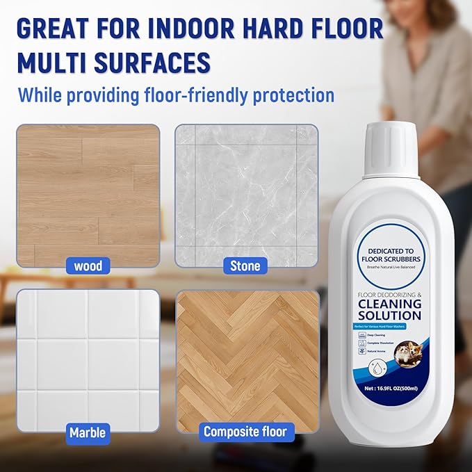 5 Bottle Multi-Surface Floor Cleaning Solution Compatible with Tineco iFLOOR 2/3/5 & FLOOR ONE S3/S5/S6/S7 PRO, All Cordless Wet/Dry Vacuum & Robot Vacuum with Mopping, Original Floor Cleaner Refill