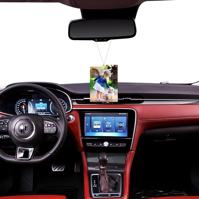 101Pcs Air Freshener Sublimation Blanks Kit Car Scented Hanging Sheets DIY Felt Sublimation Blank Air Freshener Sheet for Car and Home with Elastic Rope and Self-Seal Bags (Circle+Rectangle)