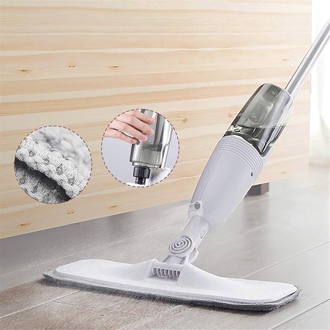 Mop Spray Mop Spraying Water Cleaning Floor 350mL Magic Steel Pipe Mop Home Tool for Hardwood Laminate Tile Floor Cleaning