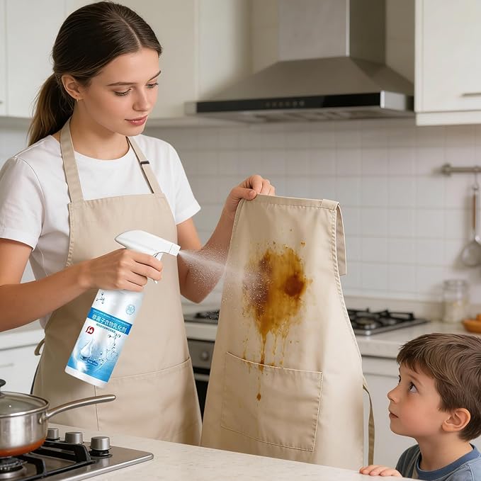 2PCS Clothing Emulsifier, Non Ionic 300ml, Stain Remover for Clothes, Grease Cleaner Emulsifier, Clothes Oil Laundry Cleaning Remover, Strong Decontamination for Grease/Oil/Food Stains