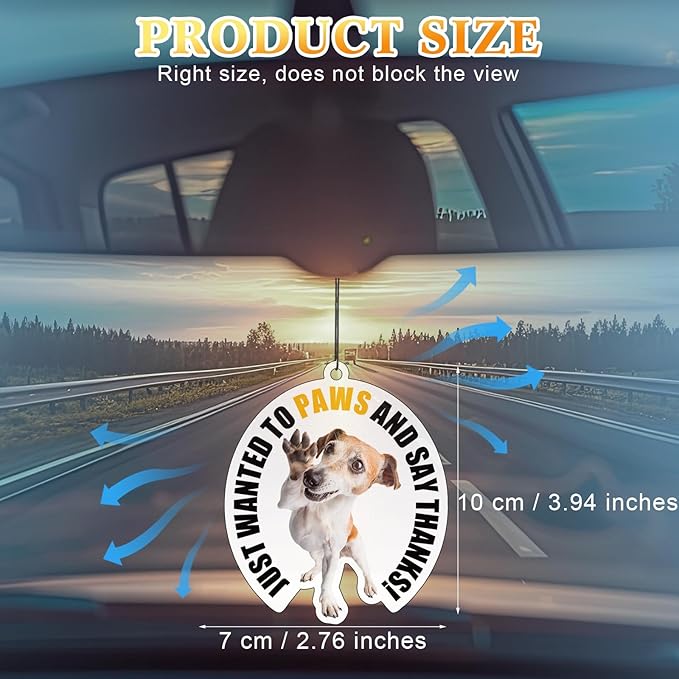 12 Pcs Employee Appreciation Gift Bulk Funny Air Freshener Car Scented Thank You Hanging Decor Inspirational Team Thank You Gift for Volunteer Staffs Coworkers Nurse