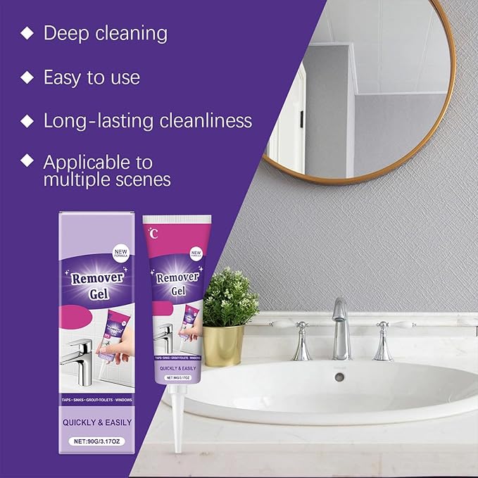 Cleaning Remover Gel - Powerful Household Cleaning Gel, 2026 New Cleaning Remover Gel, Crevice Stain & Odor CleaningGel for Grout and Tiles (2PCS)