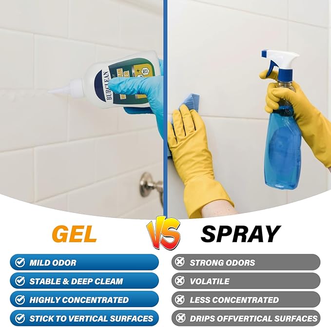 Home Stain Remover Gel Cleaner, Heavy Duty Black Surface Stain Cleaner for Washing Machine, Bathroom Grout, Shower, Bathtub, Tile, Fridge Rubber, Kitchen Sinks, 3 Packs