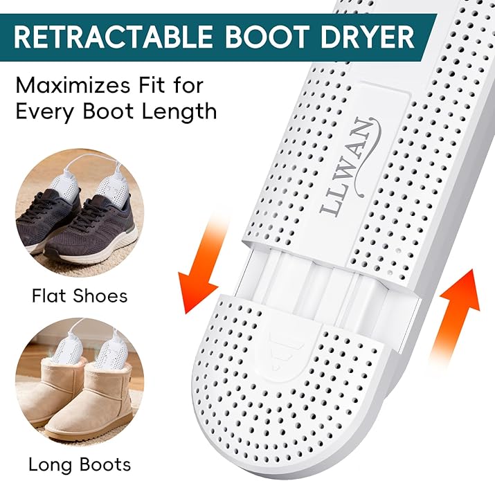 Electric Shoe Dryer, Ski Boots Dryer, Shoe & Boot Warmer for Sweaty Sneakers Trainer Shoes with 4/8/10 Hours Timer