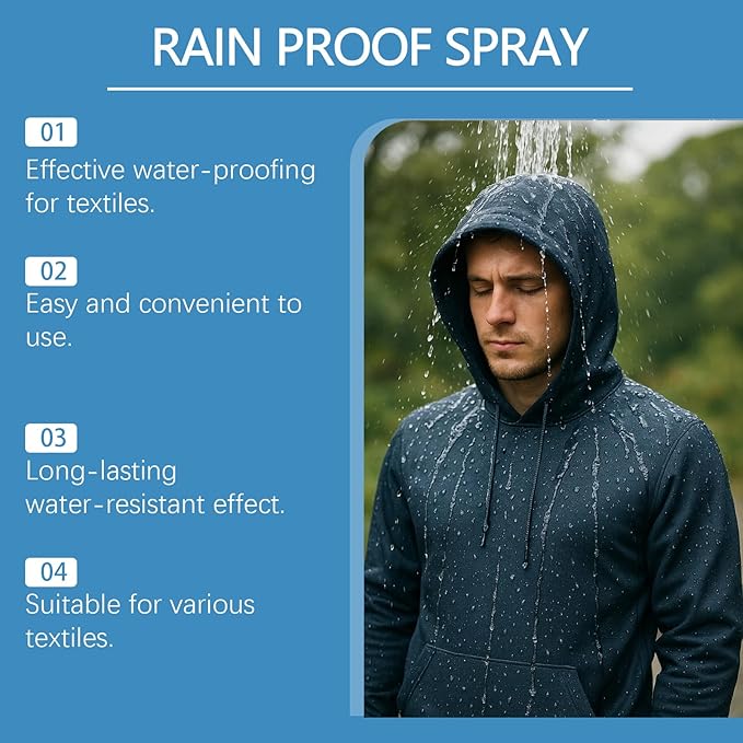 TBTFW Waterproofing Spray, Water Repellent Spray for Clothes, Long-Lasting Water Repellent Protection, Suitable for Sports Equipment, Outdoor Clothing, Shoes(3.38 Oz)