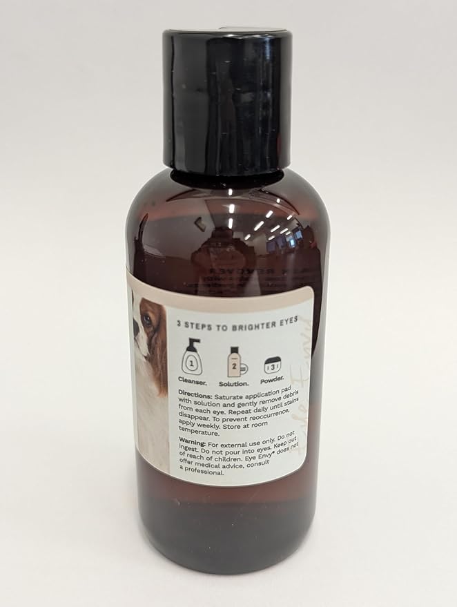 Eye Envy Tear Stain Remover Solution for Dogs. 100% Natural, Safe. Treats The Cause of Stains. Recommended by AKC Breeders, Vets, Handlers, Groomers. Contains Colloidal Silver. 4 oz. Made in USA