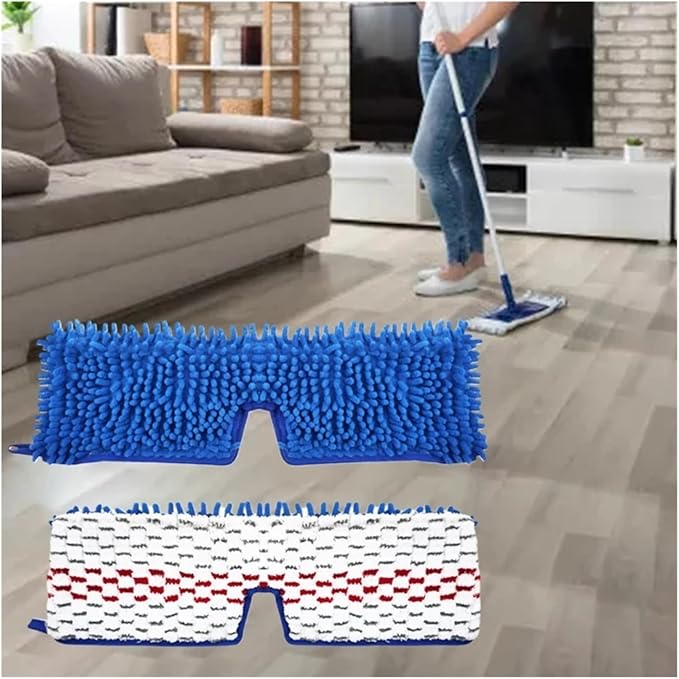 Microfiber Floor Mop Pads Double-Acting Mop，Compatible For OCedar/Vileda， Steam Spray Mop Flat Spin Mop Cloth Replacement Quick Dry