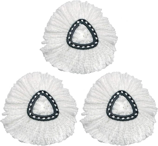 Spin Mop Replacement Head,Microfiber Mop Head Refills Easy Cleaning Mop Head, Pack of 3