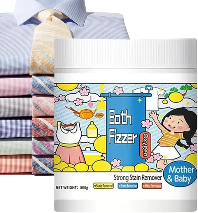 powder, Oxy Cleaner Powder, Stain Remover, 500g, Laundry Cleaning Pow-der, Fabric Whitener, Hyper-Concentrated Formula, For Home Shirt Bathroom Household Daily Nursery