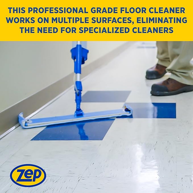 Zep Spray Mop Refill and Floor Cleaner - 1 Gallon (Case of 2) ECZUMSF1282 - Professional Grade Versatile Multi Surface Fresh Scent Cleaner and Deodorizer