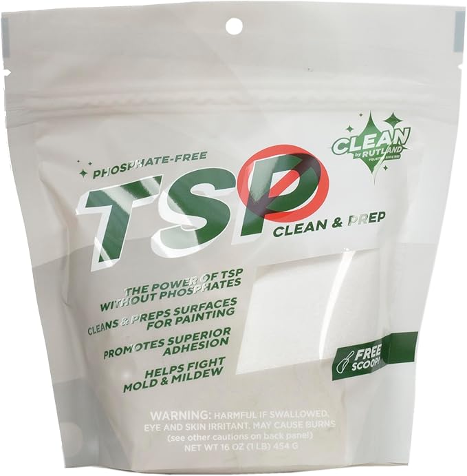 Rutland TSP-PF Clean & Prep, Phosphate-Free & Eco-Friendly All-Purpose Cleaner, 1 Pound Bag