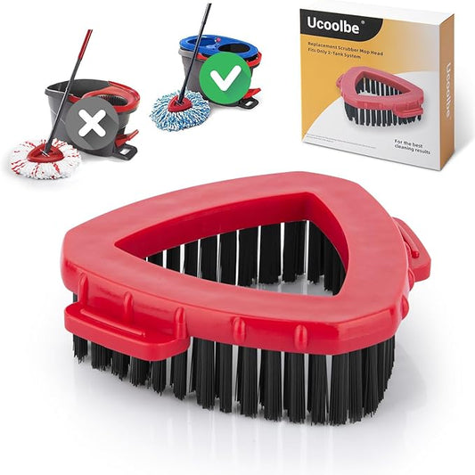Scrub Brush for O Cedar, Spin Mop Scrub Brush Head Compatible with O-Cedar RinseClean 2 Tank System, Scrubber mop Head for Bathroom Kitchen Wall Tile, No Include Mop Handle and Base