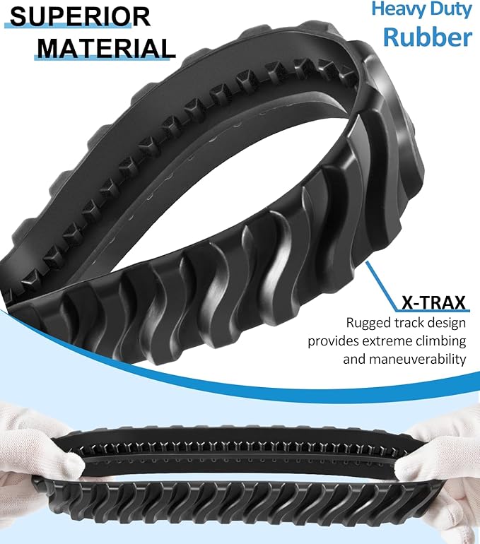 R0526100 Track Replacement Compatible with Zodiac Baracuda MX6 MX8 Elite Series Suction-Side In-ground Pool Cleaners, Heavy Duty Rubber Wheel Tire Belts (2-Pack)