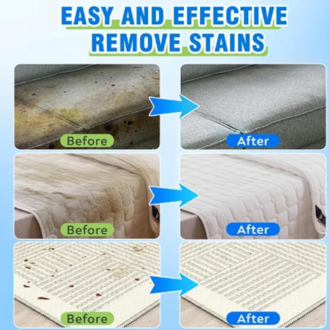 2026 Must-Have Upholstery Cleaner, Multi Fabric Cleaner and Upholstery Stain Remover, Pro Formula Erases Tough Stains, Safely Cares for Fabrics (2pcs)