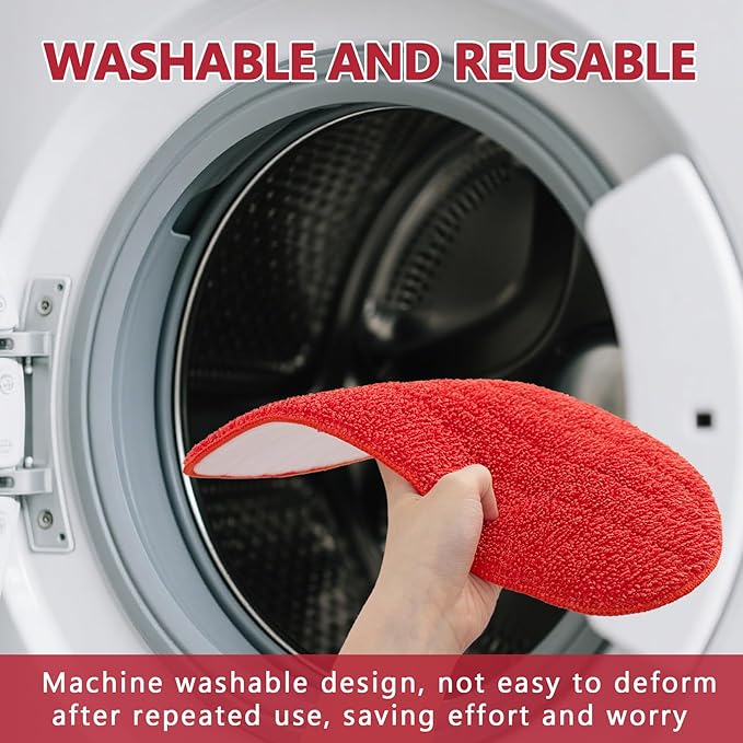 2 Pack Microfiber Reusable Mop Replacement Mop Refill Mop Pads Suitable for OXO Good Grips Spray Mop, Wet/Dry Mop Replacement Pads for Hard Floor Cleaning (Mop Not Included)