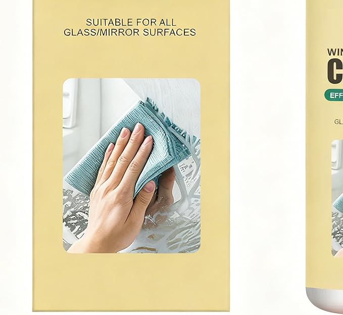 Vehicle Glass Cleaner, 120ml Windshield Stain Remover, Small Bottle Auto Cleaning Solution, Harmless Spray Formula Feature, Car Window Care for Office Apartment Home Restaurant Shower Door Use