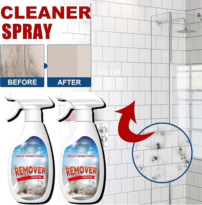 Highly Effective Removal Spray, Wall Cleaner Spray, Multi-Surface Cleaning Solution, Dirt, Dust And Stain Remover, Long-Term Protection, for Bathrooms, Kitchens, Tile, Fabric, Wood (1pcs)
