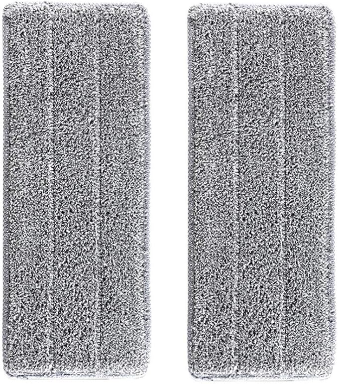 2 Pack Reusable Microfiber Mop Pads, Spray Mop Replacement Heads, Wet/Dry Mops Pads Refills, Washable, Household Cleaning Supplies, for Multi-Surfaces Floor Cleaning