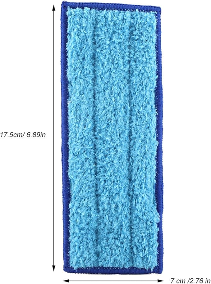 9 PCS Replacement Microfiber Mop Pads, Washable Head Fit Flat Spray Mops, Reusable Head Refills for Flat, 6.89x2.76in Multi Color Set (White Orange Blue)
