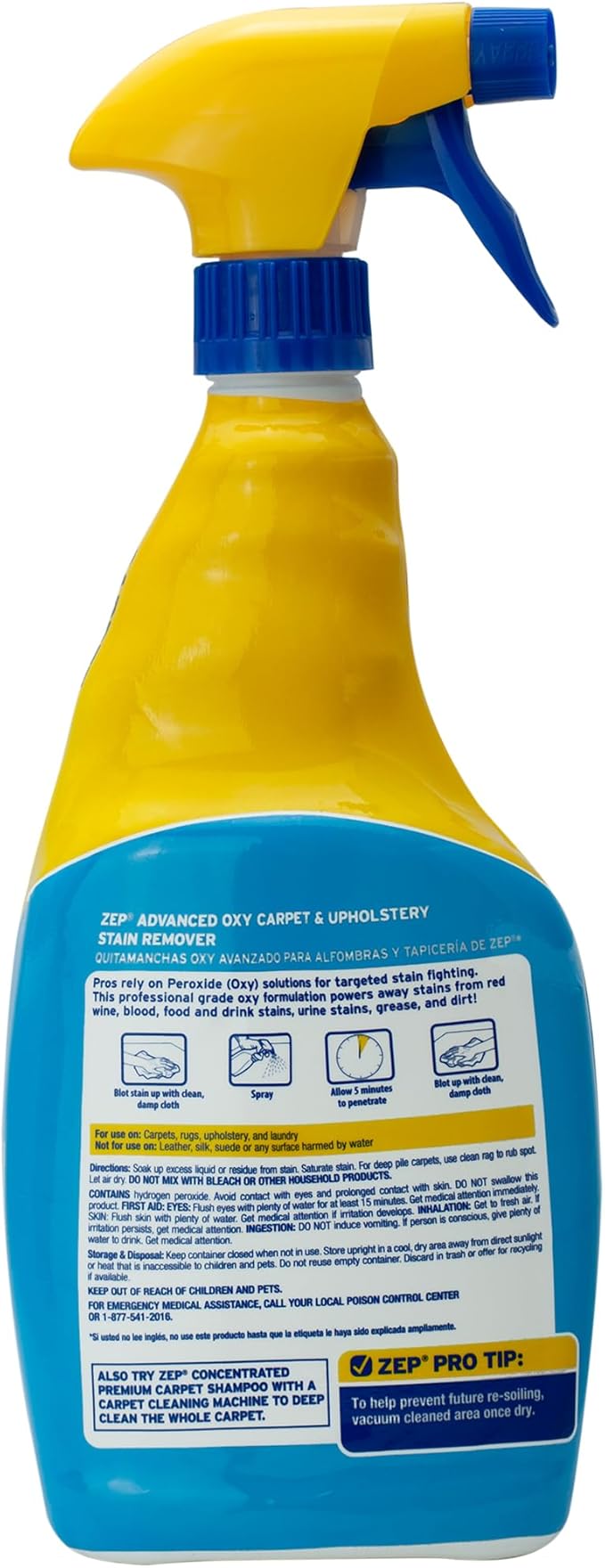 Zep ZUOXSR32 Advanced Oxy Carpet and Upholstery Stain Remover 32 Fl Oz, Pack of 1