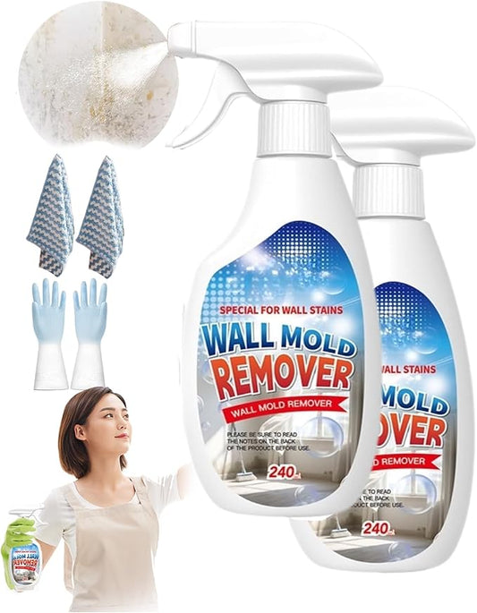 Highly Effective Removal Spray, 8.12 Fl.Oz Wall Cleaner Spray, Multi-surface Cleaner for Wood, Fabric, Tile, Bathrooms & Kitchens (2)
