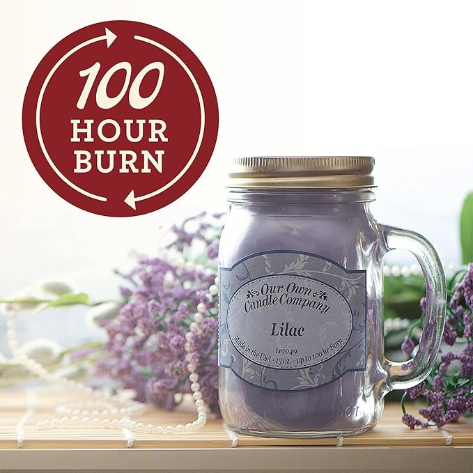 Our Own Candle Company Hot Apple Pie Scented Mason Jar Candle, 100 Hour Burn Time, Made in The USA - 13 Ounces