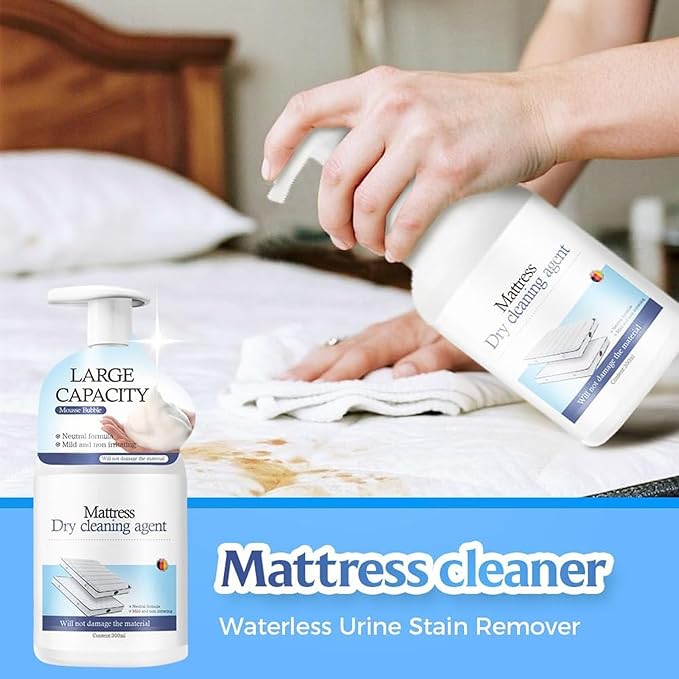 Jeeeun Mattress Stain Remover, Mattress Cleaner Fabric Cleaner Spray, Deep Clean for Bed Couch Carpet Upholstery, No-Scrub Fast-Acting Spot Treatment for Home Fabric (3 Sets)
