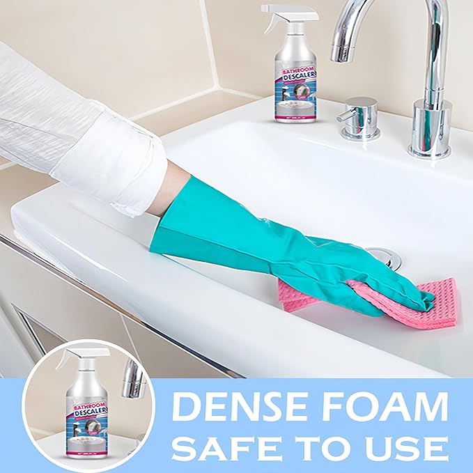 Bathroom Descaler Foam Cleaner, New Stubborn Stains Cleaners Multipurpose Bathrooms Foam Cleaners, 2.02 Oz All Purpose Rinse Cleaning Foams for Bathtub,Glass,Faucet,Toilet (1 Pcs)