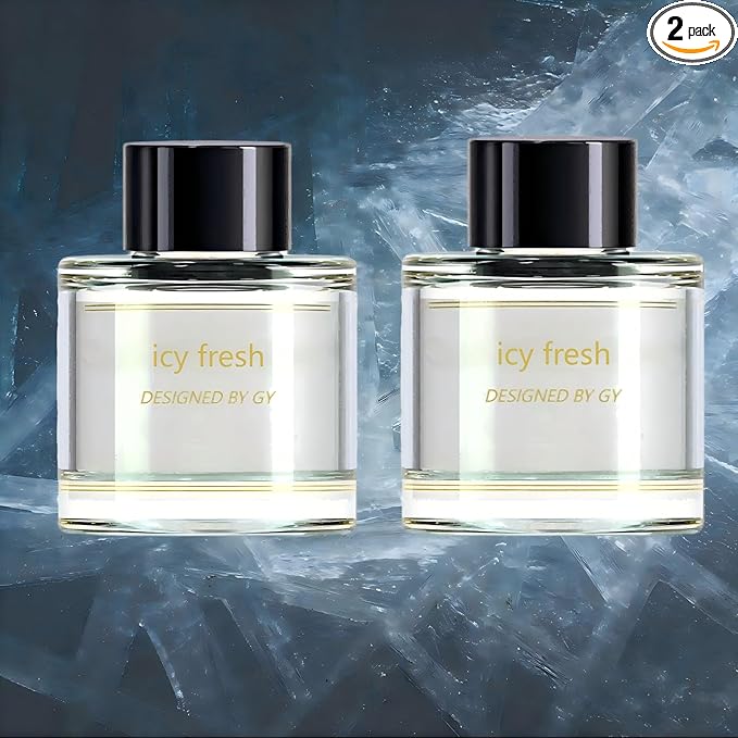 Smart Car Air Freshener Perfume Refill, [Pronounced Fragrance], 3.38 fl oz (100ml), lasts 4-12 months, safe for pregnant women and babies (Icy fresh, 2-Pack)
