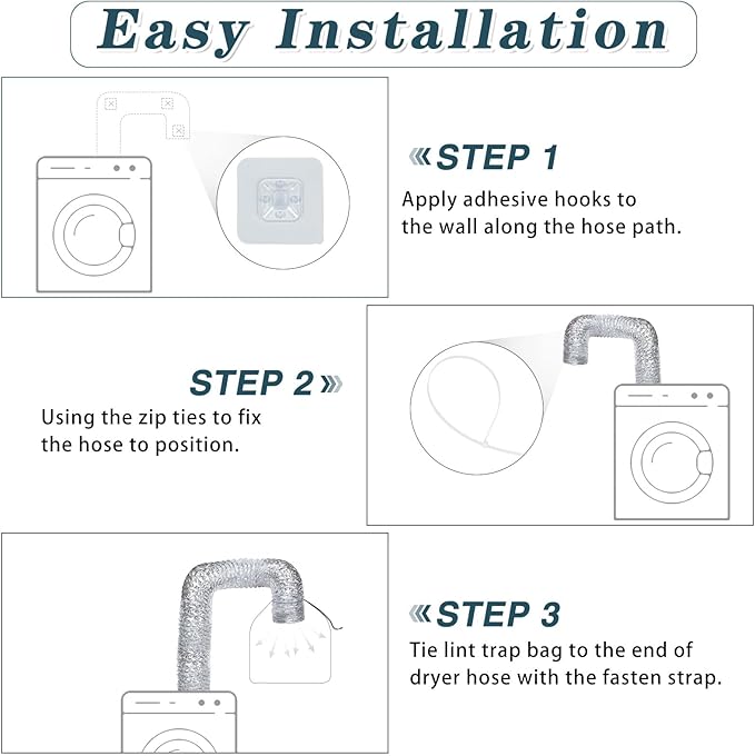 Dryer Vent Lint Catcher Bags 4 Set, Lint Trap Catcher and Filter Bag for Lint and Dust Catching, Indoor Outdoor Ventless Dryer Vent Cleaning Kit