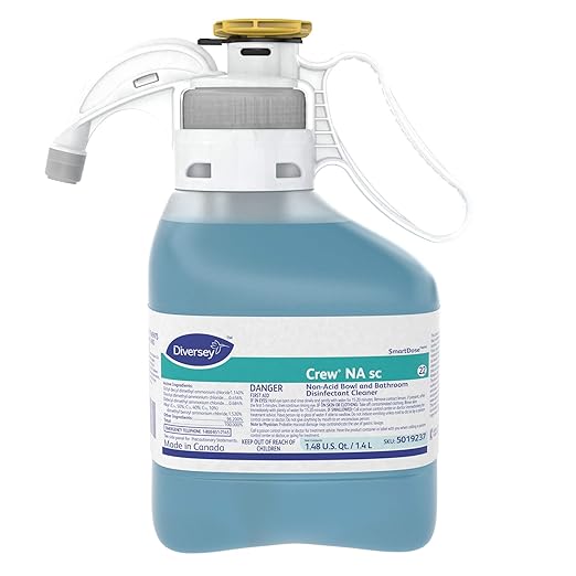 CREW Diversey Non-Acid Bowl And Bathroom Disinfectant Cleaner, Floral, 47.3 Oz, 2/carton