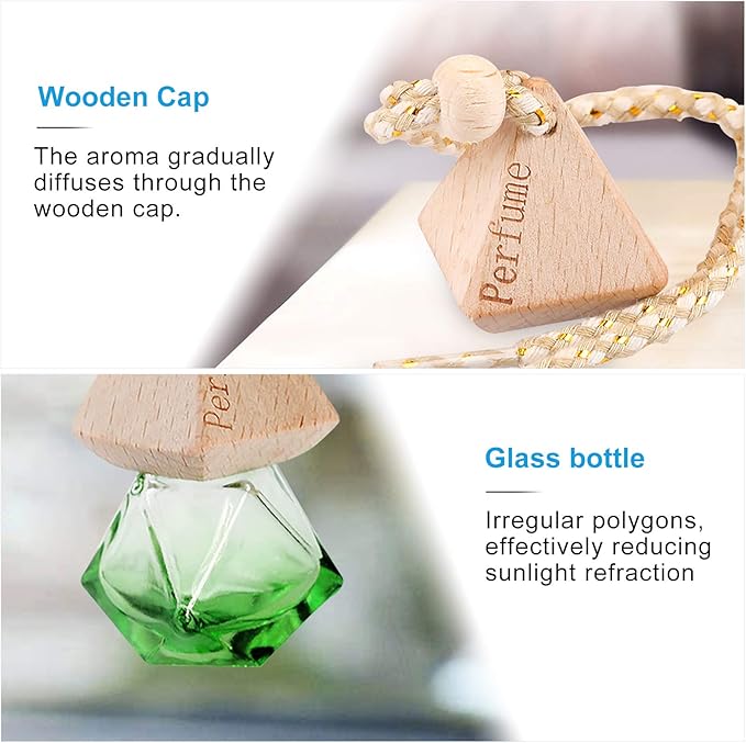 AtfArt 8 Pcs Refillable Air Freshener 6ml Perfume Scent for Car, Home, Room - Hanging Accessories, Air Purifiers Diffuser, Decoration