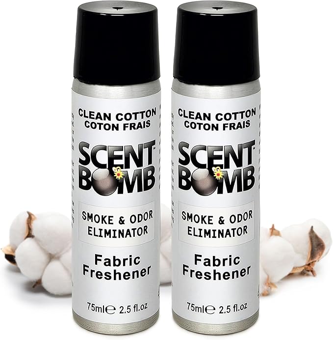 Scent Bomb, Concentrated Air Freshener, Fabric Freshener 2.5 oz Clean Cotton (2 pack)