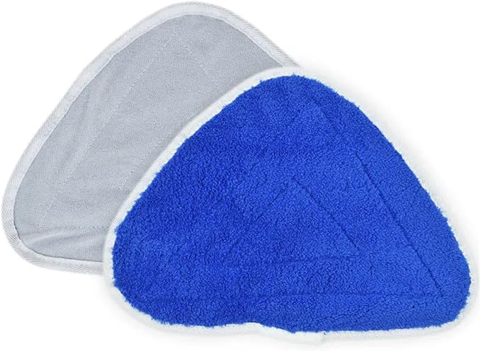 2PCS Replacement Microfiber Mop Pads Washable Reusable Refill for Hot Spray Steam Cleaning Tool(Blue)