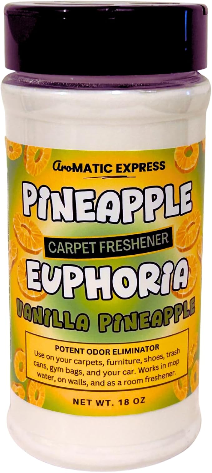 18oz Vanilla Pineapple Carpet Freshener | Pet Odor Eliminating Powder | Pet Urine Odor Remover | Deodorizing Powder | Pet Friendly Fragrances