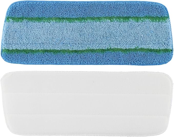 Upgraded Microfiber Mop Pads for Libman Freedom Spray Mop, 3-Type Fiber Refills with Strong Absorption, Machine Washable Replacement Heads for Kitchen Floor Cleaning, Blue, 6-Pack(2 PACK)