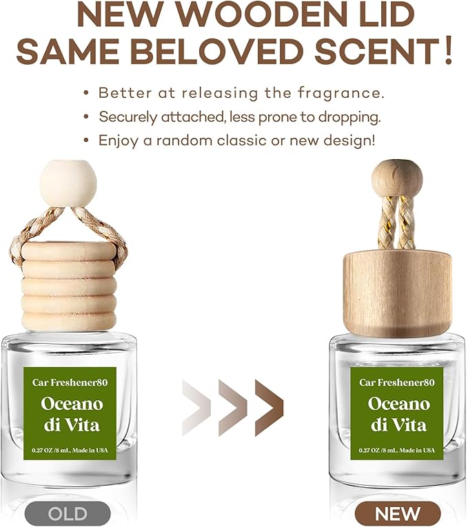 C Classy Car Air Freshener Hanging 2 Pack, Oceano Essential Diffuser for Cars, Cute Car Accessories, Long-Lasting Fragrance, C ar Air Fresheners for Women & Men Gift, Made in USA