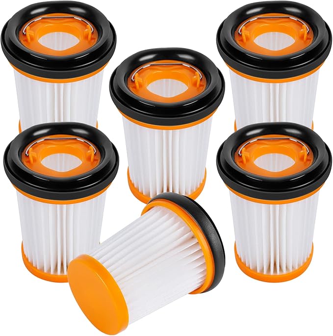 KEEPOW Wandvac Filter Replacement Compatible with Shark WANDVAC Handheld Vacuum WV201 WV200 WV205 WV220, Compare to Part # XHFWV200, 6 Pack