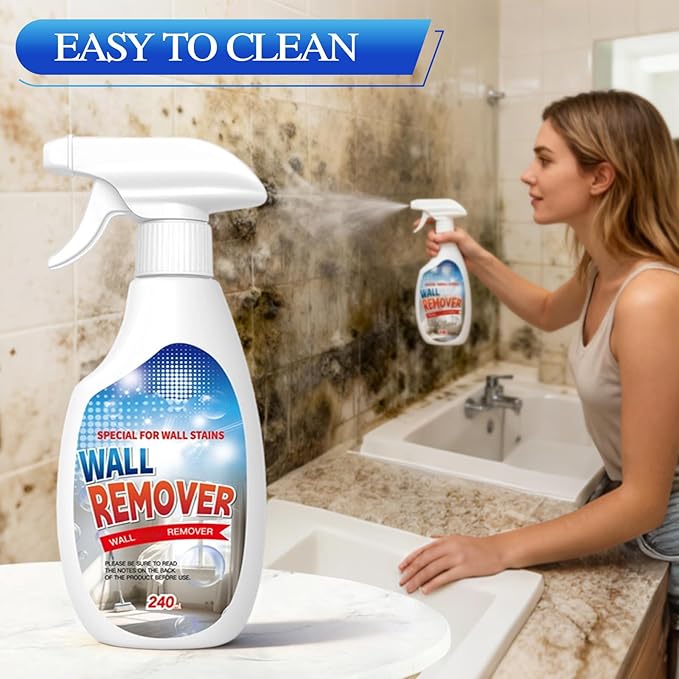 Highly Effective Removal Spray, Wall Cleaner Spray 8.46 Fl.oz, Multi-Surface Cleaning Solution, Dirt, Dust and Stain Remover, for Wood, Tile, Fabric, Bathrooms, Kitchens