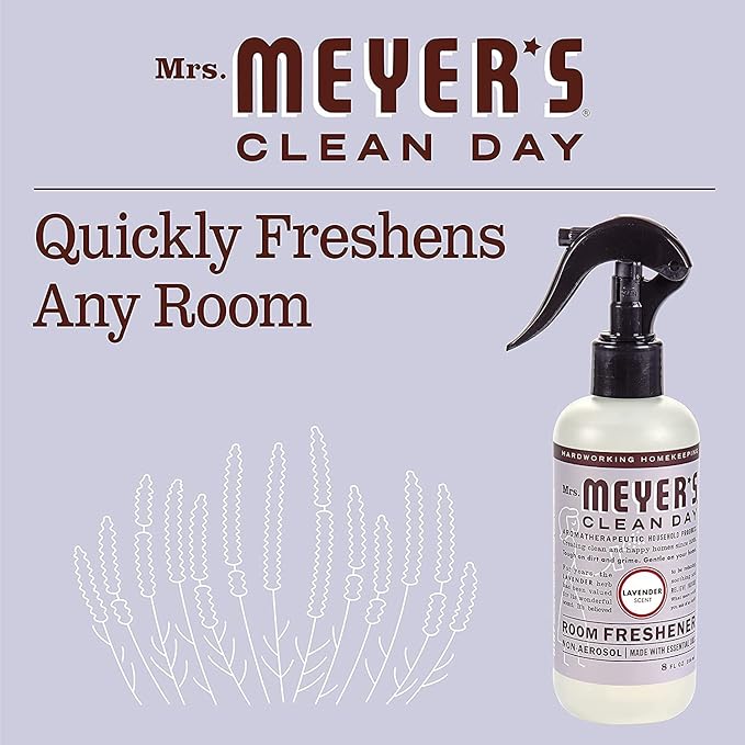 Mrs. Meyers Clean Day Lavender Room Freshener 8 Fl Oz (Pack of 4)