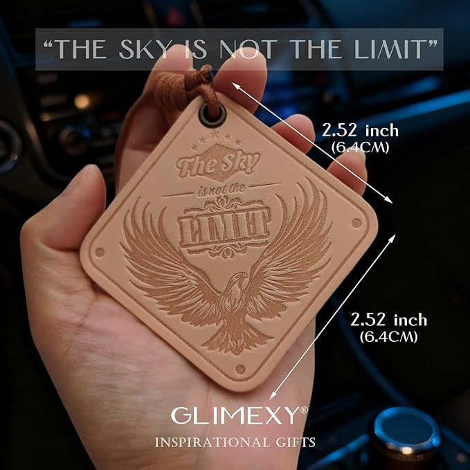 Leather Car Air Freshener Eagle Car Hanging Accessories Cool Gifts for Men Ocean Scent Mens Accessories Car Smell Good Embossed Leather Bag Accessories Charms for Him